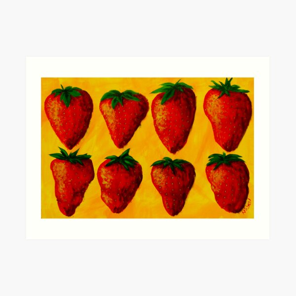 "Strawberry Fields" original pop art painting Art Print