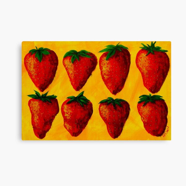 "Strawberry Fields" original pop art painting Canvas Print