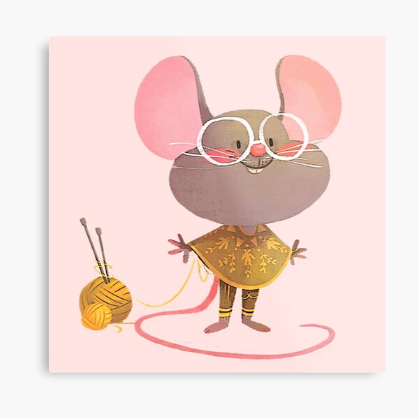 Mouse With Glasses Metal Prints for Sale | Redbubble Mouse With Glasses Metal Prints for Sale | Redbubble