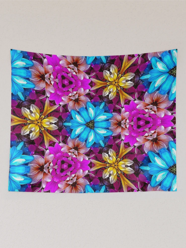 Thumbnail 2 of 3, Tapestry, Colorful Daisy Pattern designed and sold by Patternflower.