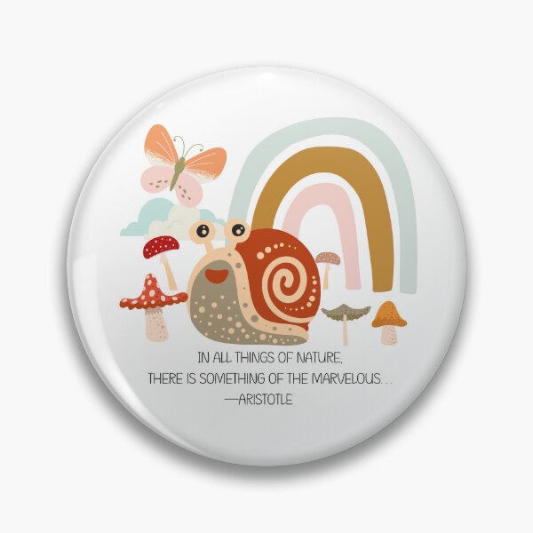 Item preview, Snail Rainbow Butterfly and Mushroom Art with Aristotle Quote designed and sold by Dollfacedesign.
