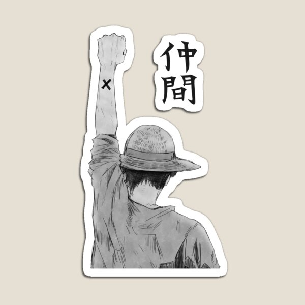 One Piece the Three Brother's Hat Ace Sabo Luffy in Transparent Black and  White Sticker for Sale by Animangapoi