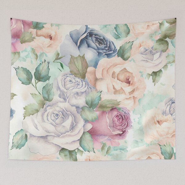 Item preview, Watercolor Roses Pattern 1 designed and sold by cardinalhill.