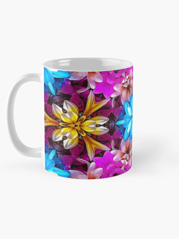 Thumbnail 5 of 6, Coffee Mug, Colorful Daisy Pattern designed and sold by Patternflower.