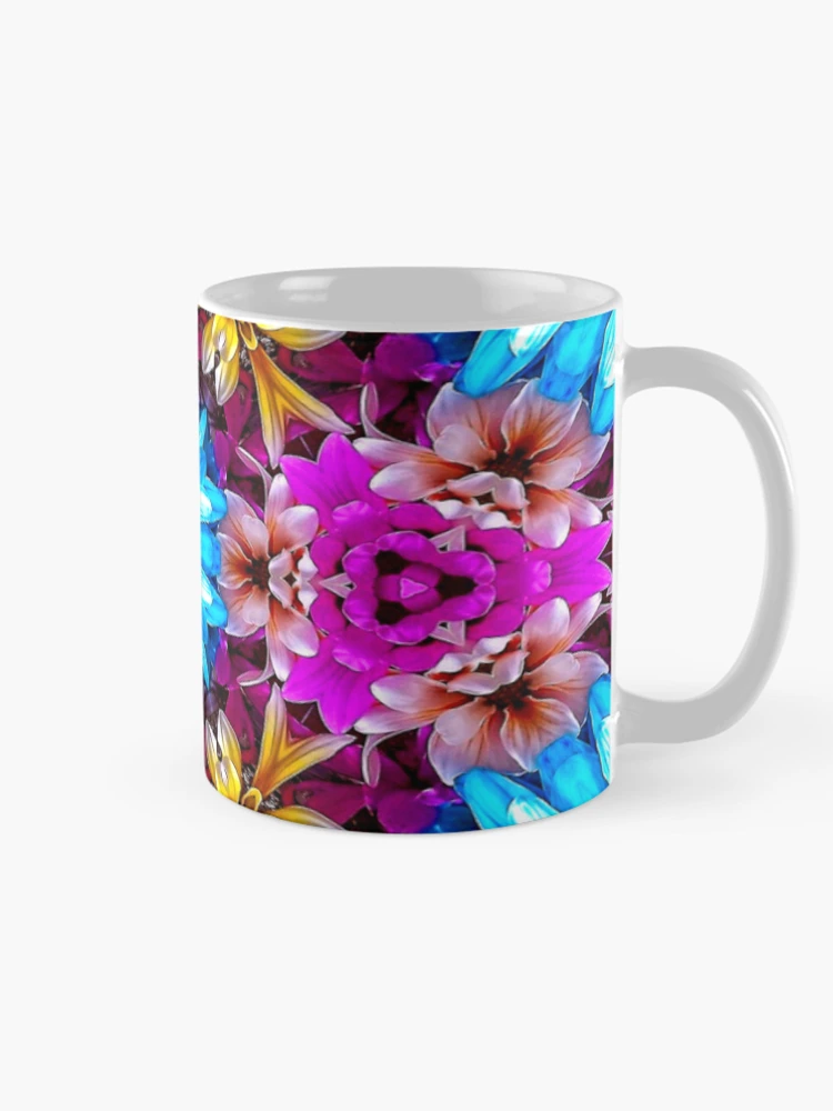 Thumbnail 3 of 6, Coffee Mug, Colorful Daisy Pattern designed and sold by Patternflower.