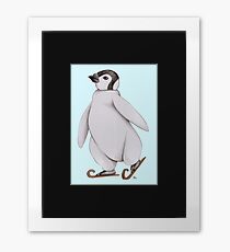 Skating Penguin - Ice Skating Penguin Framed Print