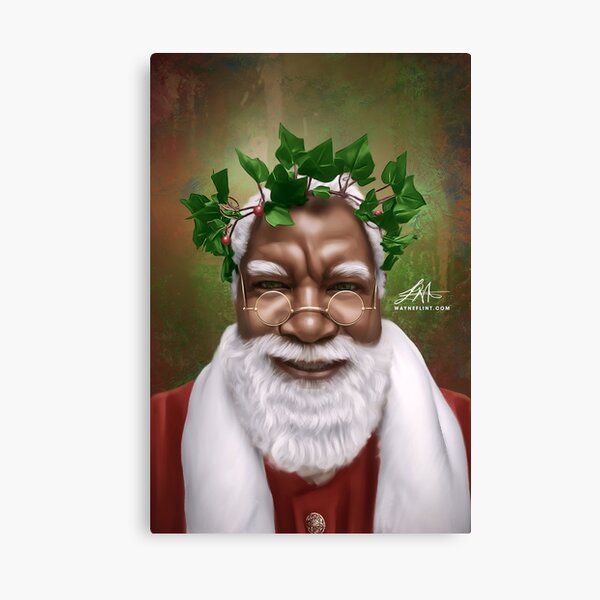Santa Mistletoe Canvas Print