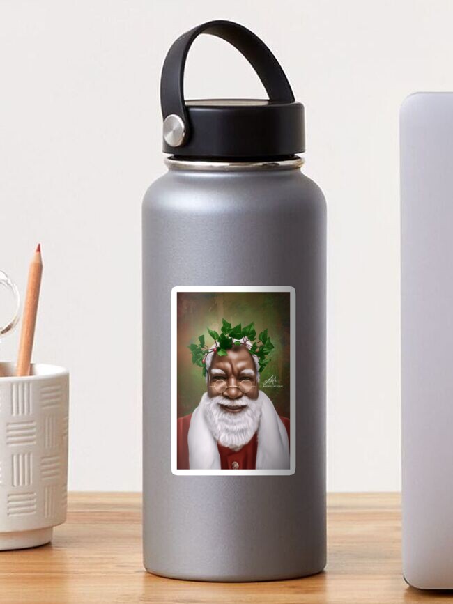 Thumbnail 1 of 3, Sticker, Santa Mistletoe designed and sold by wayneflint.