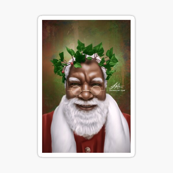 Santa Mistletoe Sticker