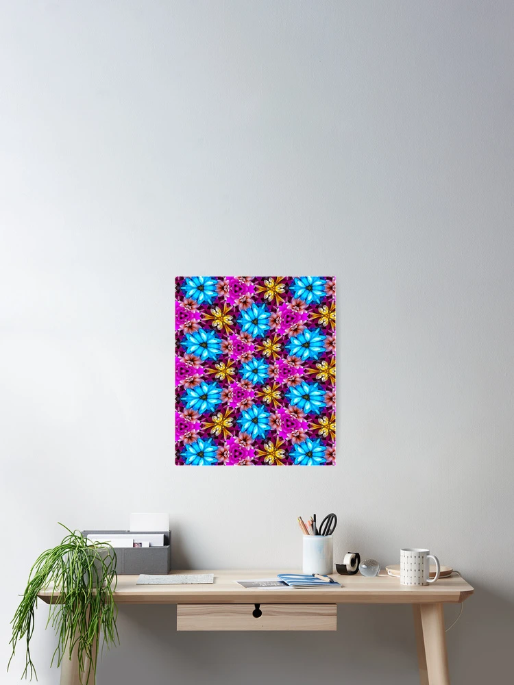 Thumbnail 2 of 3, Poster, Colorful Daisy Pattern designed and sold by Patternflower.