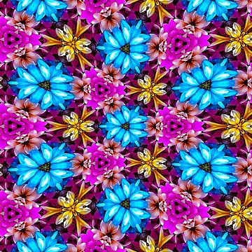 Artwork thumbnail, Colorful Daisy Pattern by Patternflower