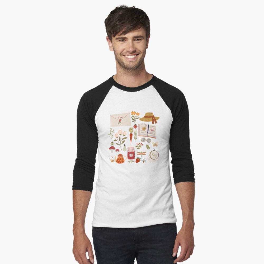 Item preview, Baseball ¾ Sleeve T-Shirt designed and sold by Dollfacedesign.