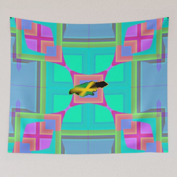 Item preview,  UNFORGETTABLE WEST INDIES CHRISTMAS SOUVENIRS - UNIQUE ABSTRACT CARIBBEAN GEOMETRIC PATTERN - GREATJAMAICAN VIBES FLAG INSPIRATION designed and sold by Ralek.