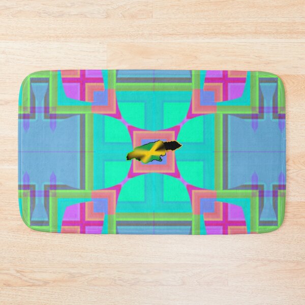 Item preview,  UNFORGETTABLE WEST INDIES CHRISTMAS SOUVENIRS - UNIQUE ABSTRACT CARIBBEAN GEOMETRIC PATTERN - GREATJAMAICAN VIBES FLAG INSPIRATION designed and sold by Ralek.