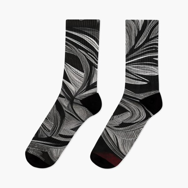 Item preview, Plume Quilled Dancing Feathers Black, White and Red Illustration designed and sold by deniselynnimage.
