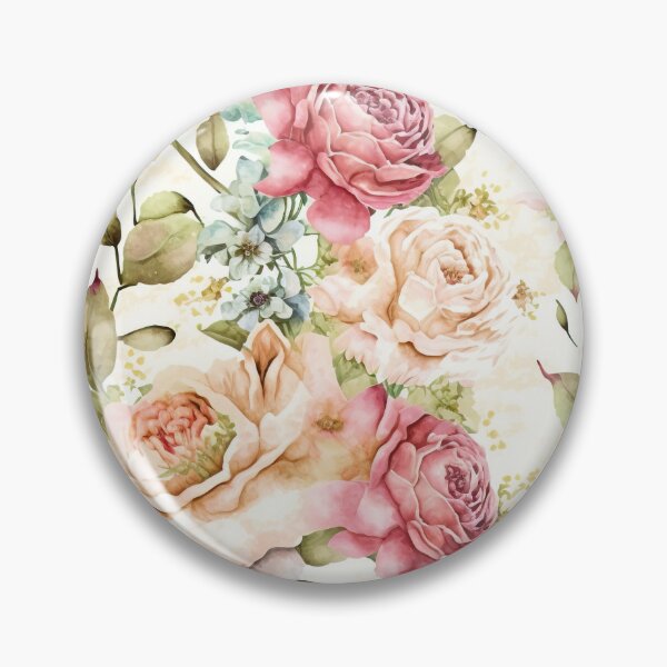 Item preview, Bright Watercolor Roses Pattern designed and sold by cardinalhill.