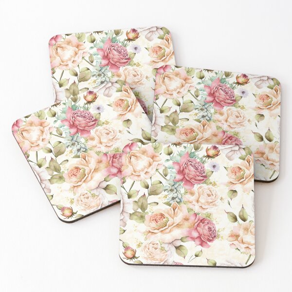 Item preview, Bright Watercolor Roses Pattern designed and sold by cardinalhill.