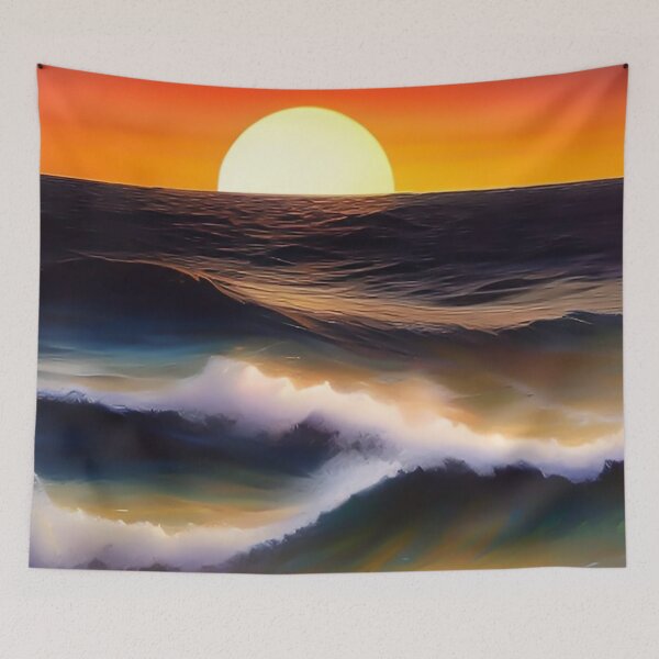 Item preview, Vintage Retro Sunset Ocean Sea Vacation Beach designed and sold by CattlettArt.