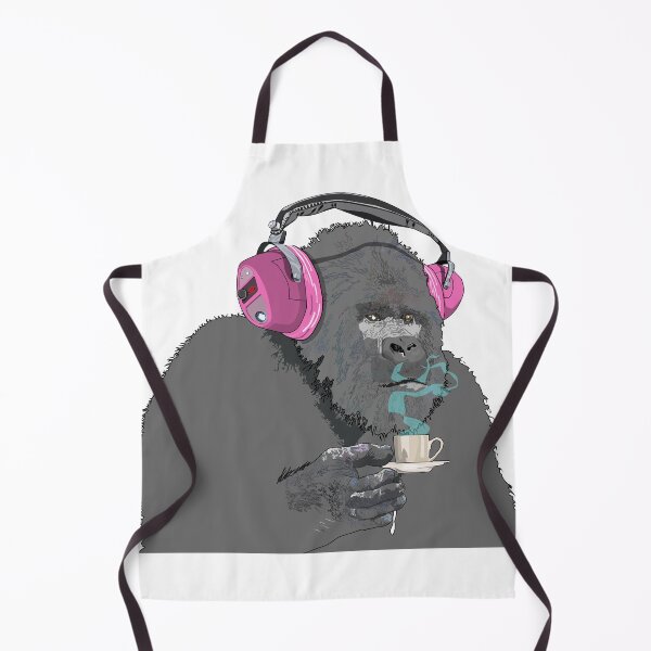 Item preview, Gorilla sipping expresso designed and sold by m-yoga-store.