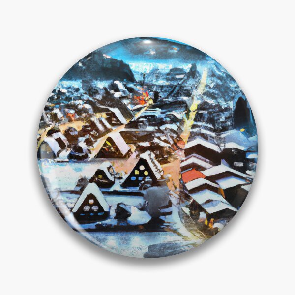 Item preview, Japanese Village in The Winter Night designed and sold by cation-studio.