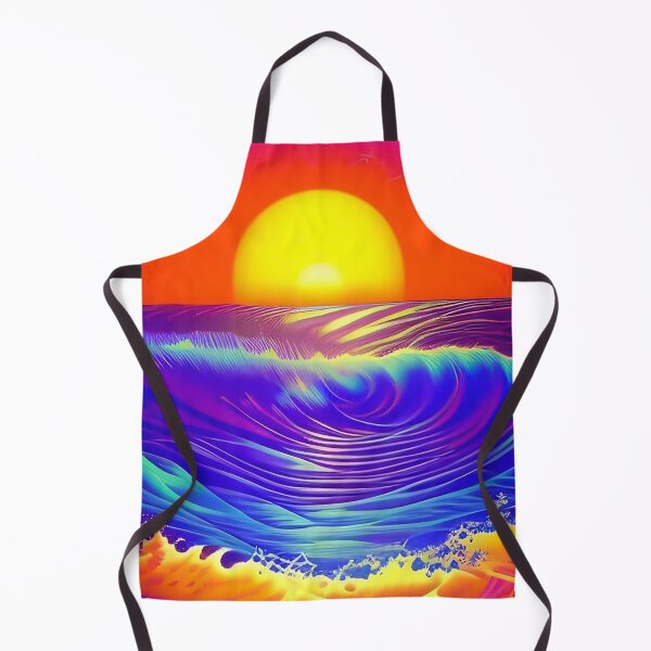 Item preview, Colorful Vibrant Bold Design of Sunset Ocean Sea Waves Beach designed and sold by CattlettArt.