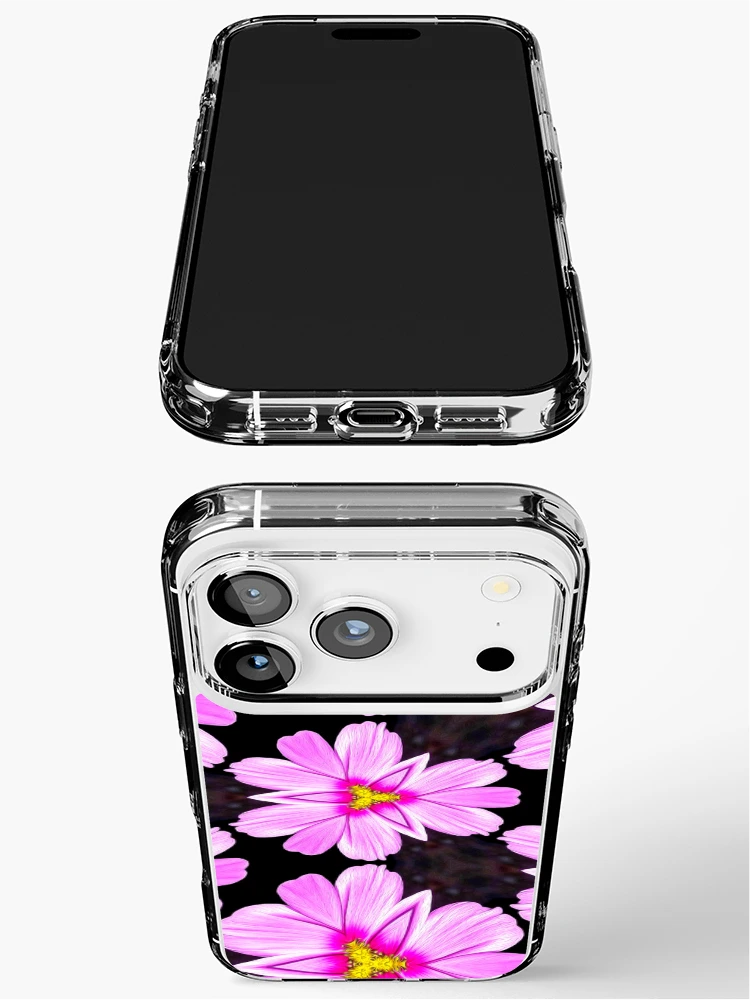 Thumbnail 3 of 5, iPhone Case, Pink Cosmos Pattern designed and sold by Patternflower.