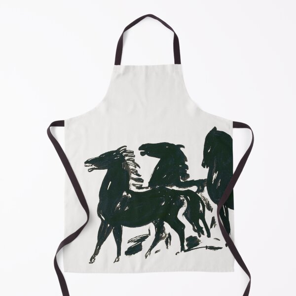 Item preview, Drie zwarte paarden staand naar links kijkend (1935–1936) by Leo Gestel designed and sold by BossyCatHome.
