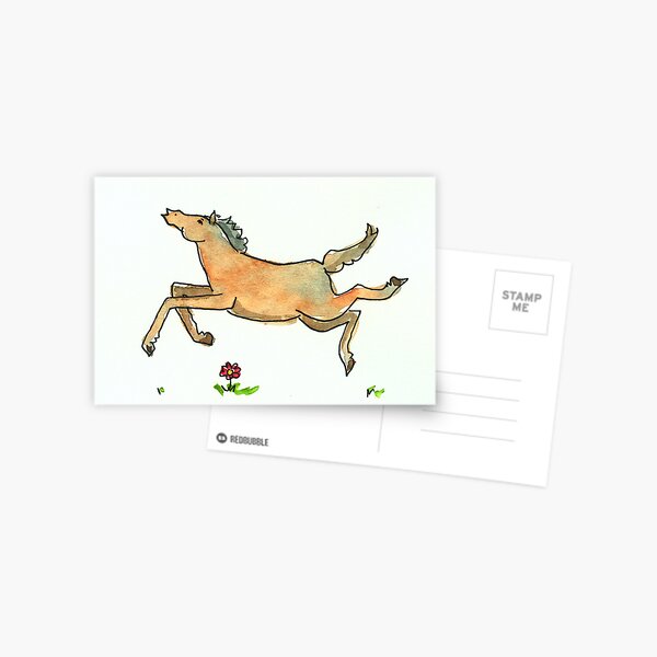 Running Horse Postcard