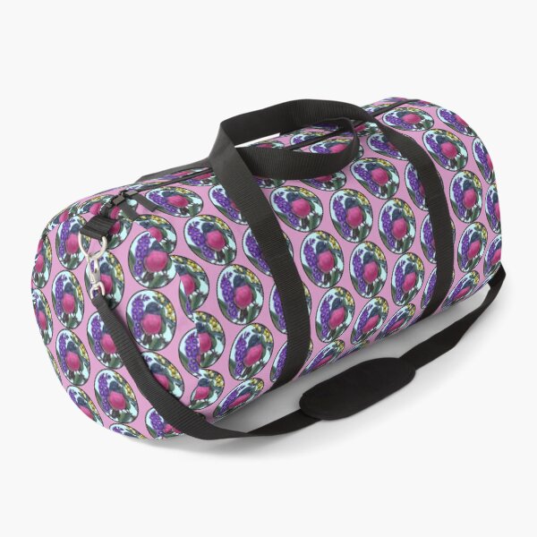 Item preview, Pink Robin in Wattle Flowers Round by Australian Artist Laural Retz designed and sold by Laural Retz.