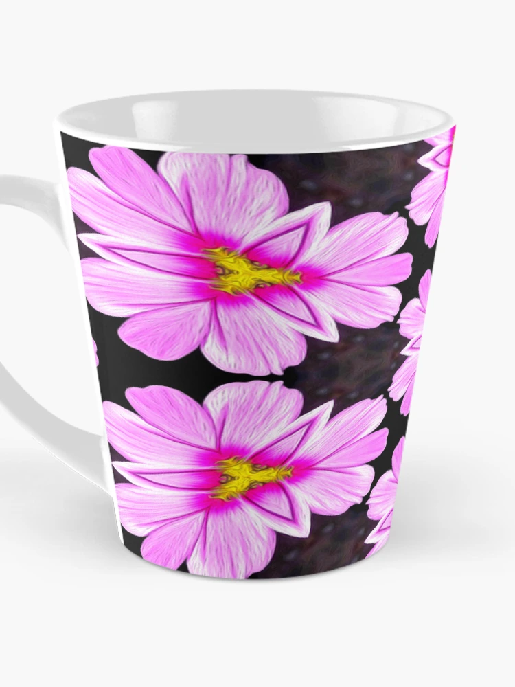 Thumbnail 3 of 4, Coffee Mug, Pink Cosmos Pattern designed and sold by Patternflower.