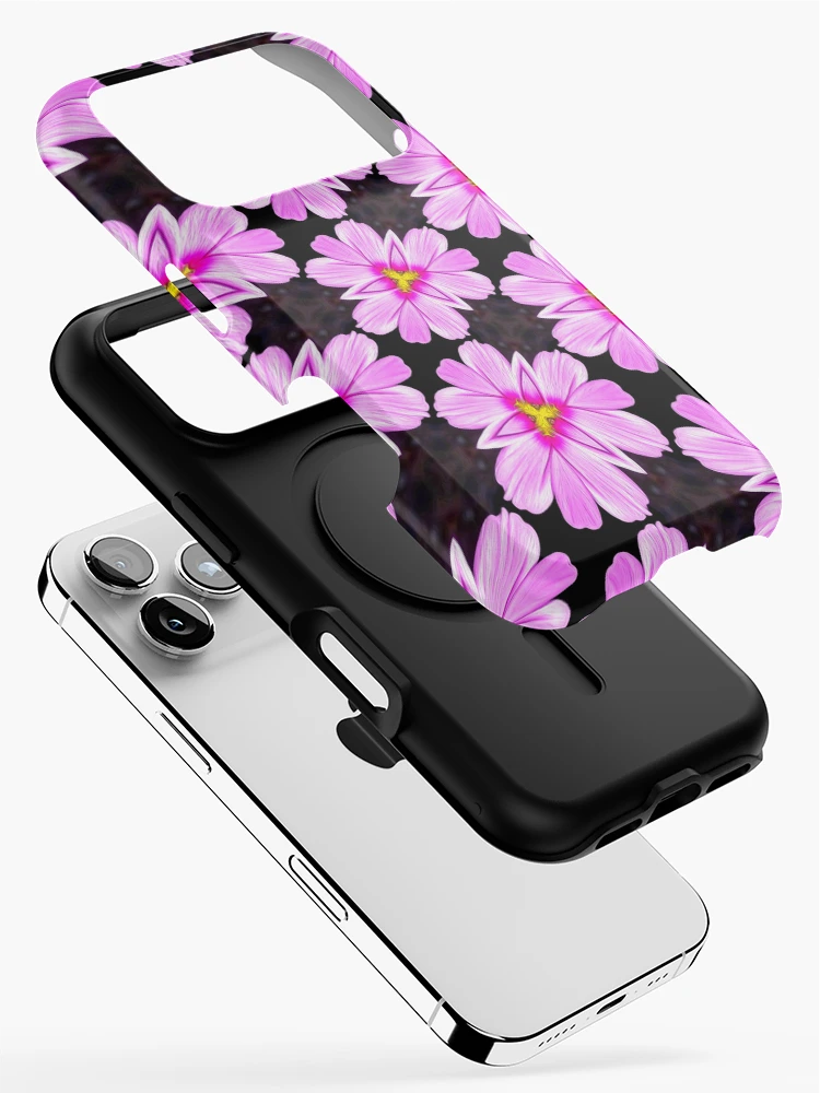 Thumbnail 2 of 4, iPhone Case, Pink Cosmos Pattern designed and sold by Patternflower.