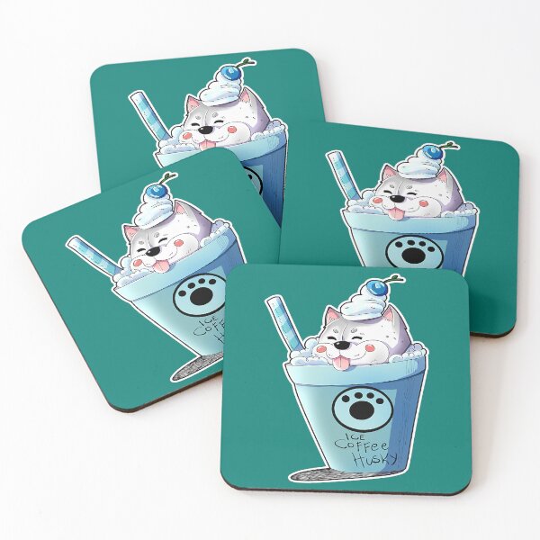 Item preview, Ice Coffee Kawaii Husky Dog Japan Dog Owner Lover Japanese 130 designed and sold by AdishPoundni.
