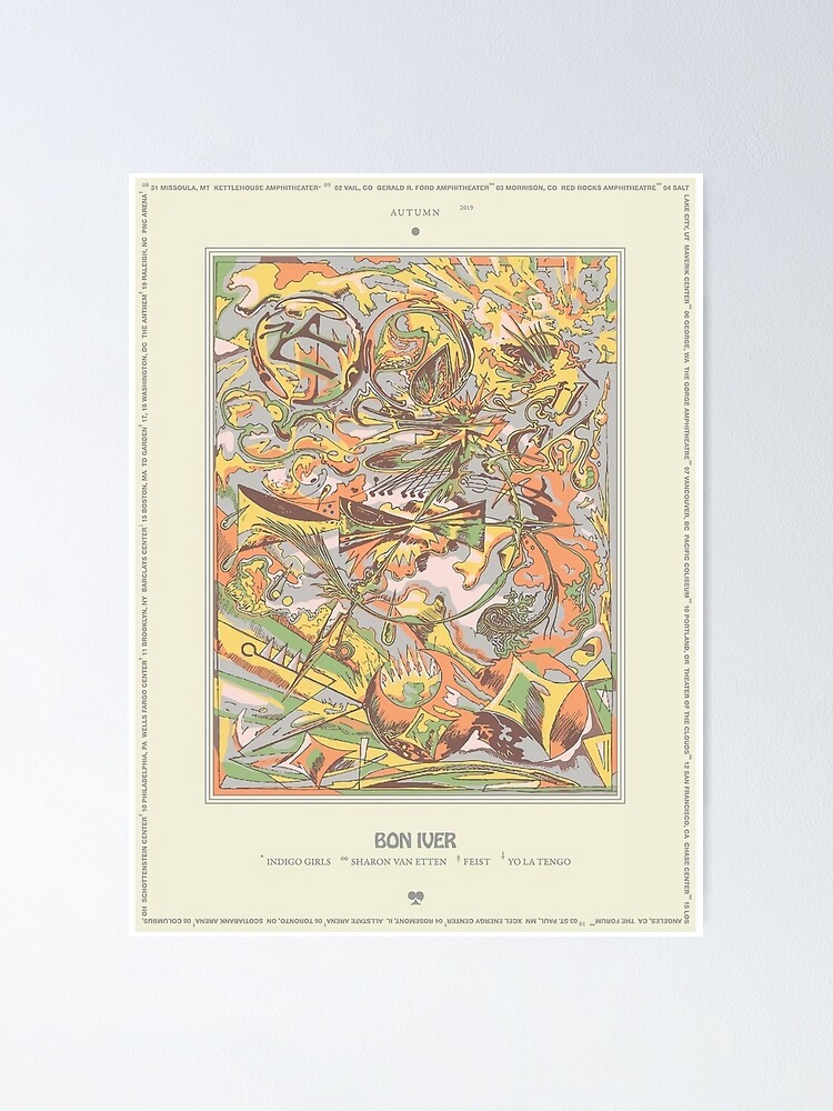 Thumbnail 1 of 3, Poster, Bon Iver Poster designed and sold by kellypsu.