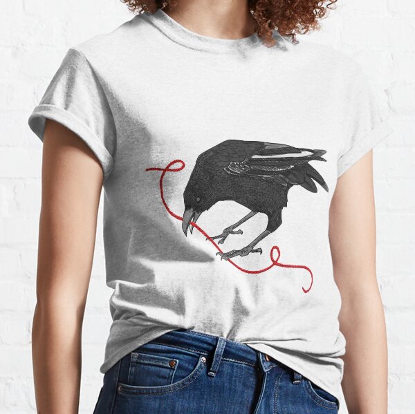 Crow with Red String #2 Classic T-Shirt