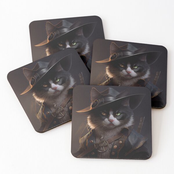 Item preview, Vampire hunter cat designed and sold by ChargedShapes.