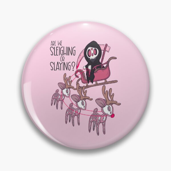 Item preview, Sleighing or slaying Christmas grim reaper designed and sold by Jess.a.creates.