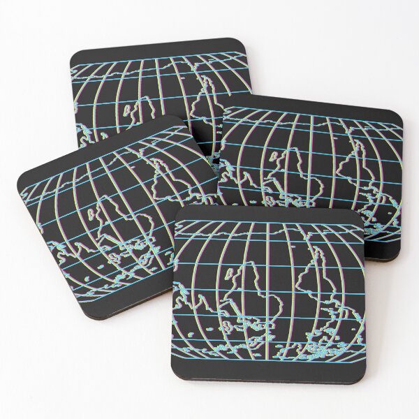 Item preview, inverted world map with colourful line designed and sold by duxpavlic.