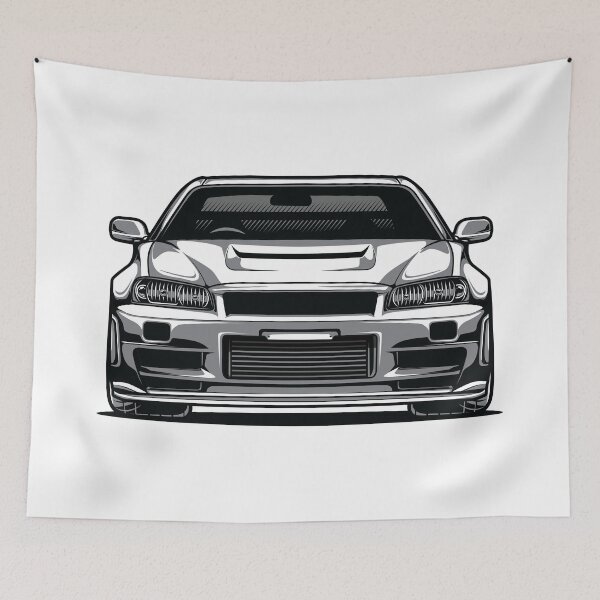 Item preview, Front R34 (White) designed and sold by pjrstudio.