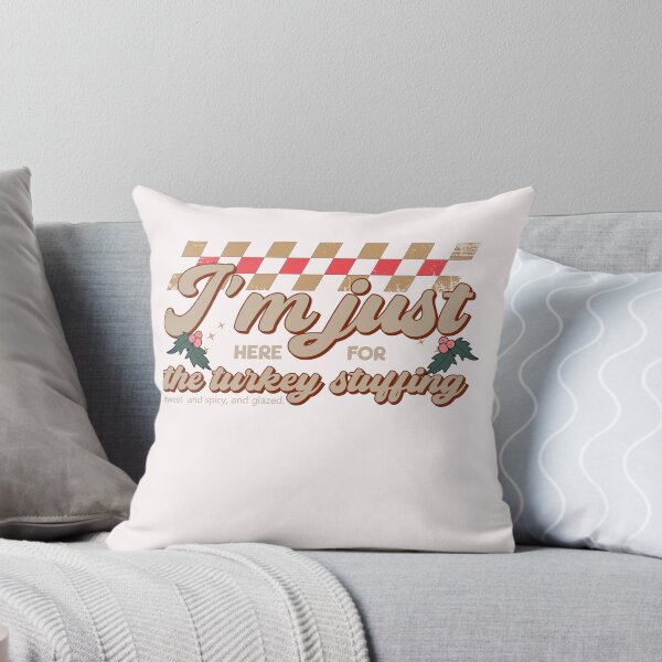 Item preview, Im just here for the turkey stuffing, cute Christmas food, funny turkey, funny food joke, pink food,  designed and sold by cocochi.