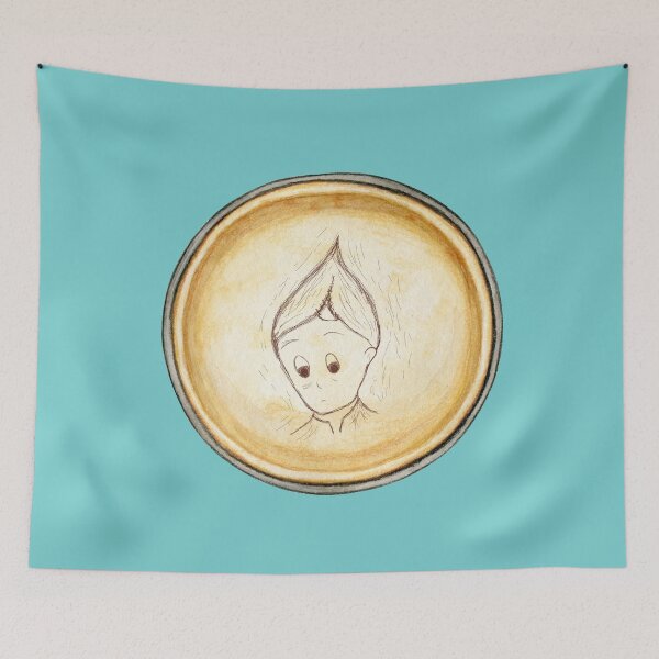 Item preview, Cute Elf Vintage Pendant on Sea Foam Green designed and sold by HiddenPuppets.