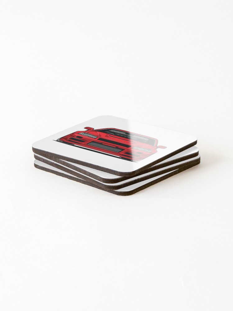 Thumbnail 4 of 5, Coasters (Set of 4), Front R34 (Red) designed and sold by pjrstudio.