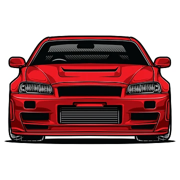 Artwork thumbnail, Front R34 (Red) by pjrstudio