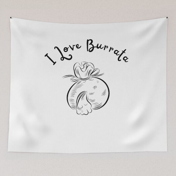 Item preview, I Love Burrata cheese designed and sold by FourNuns.