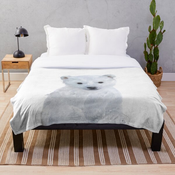 Little Polar Bear Throw Blanket