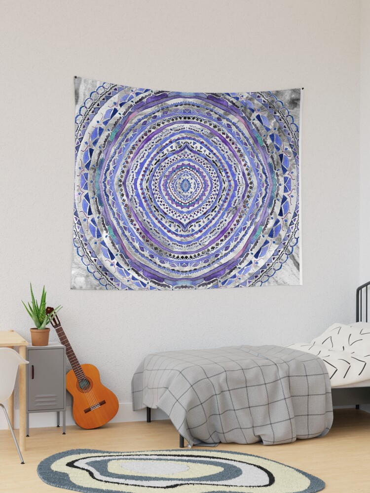 Grey and 2025 purple tapestry