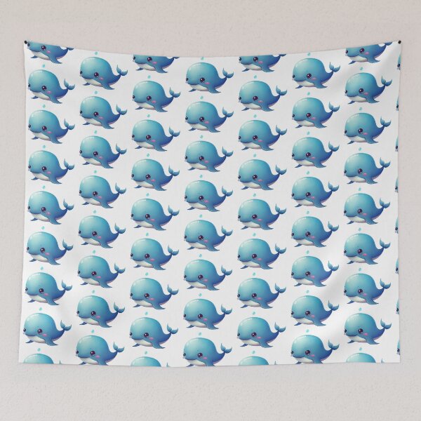 Item preview, Cute Whale - Blue designed and sold by Bondoboxy.