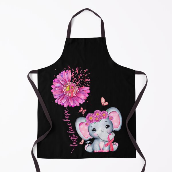 Item preview, Breast Cancer Cute Elephant With Sunflower And Pink Ribbon designed and sold by Helbon-art.