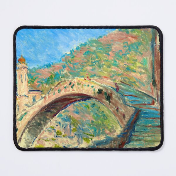 Artikelvorschau, Claude Monet Brücke bei Dolceacqua, Monet Brücke, Monet Brücke Gemälde, entworfen und verkauft von Tamas Das.