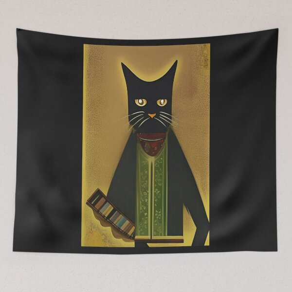Item preview, Punjabi cat from Rawalpinidi likes Trombone, books, and cigar designed and sold by Ioncure Design Studio 1.