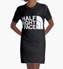Half Right Face Graphic T-Shirt Dress